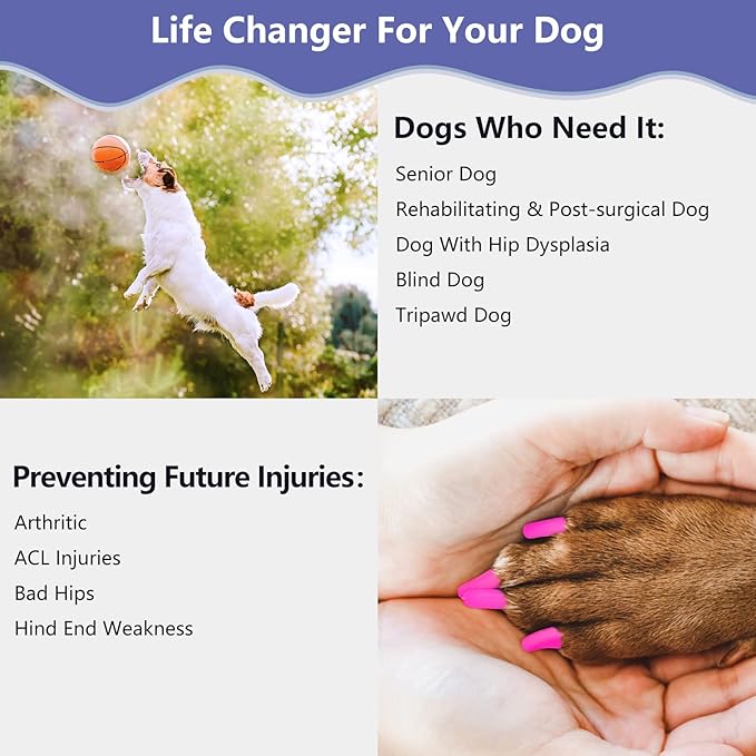 Nail Grippers for Dogs - Dog Anti Slip, Toe Grippers for Senior Dogs, Stop Sliding on Hardfloor, Two Ways of Use, Dog Paw Protector, Increase Traction, Reduce Pain & Struggle (45PCS/Pack)