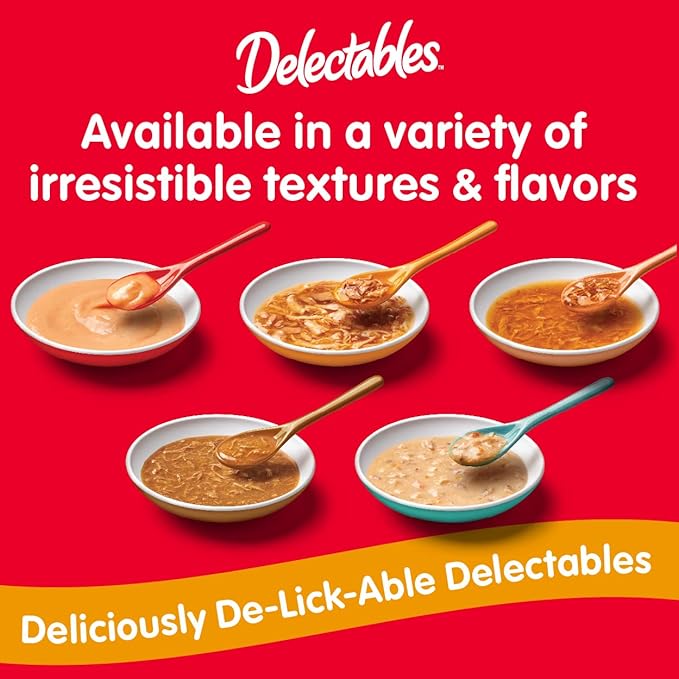Delectables Bisque Non-Seafood Lickable Cat Treats Variety Pack, 6 Count (Pack of 6)