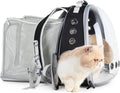 Lollimeow Cat Carrier Backpack, Bubble Expandable Backpack Carrier, Pets and Small Dogs,Airline-Approved, Designed for Travel, Hiking, Walking & Outdoor Use (Square Back Expandable-Black)