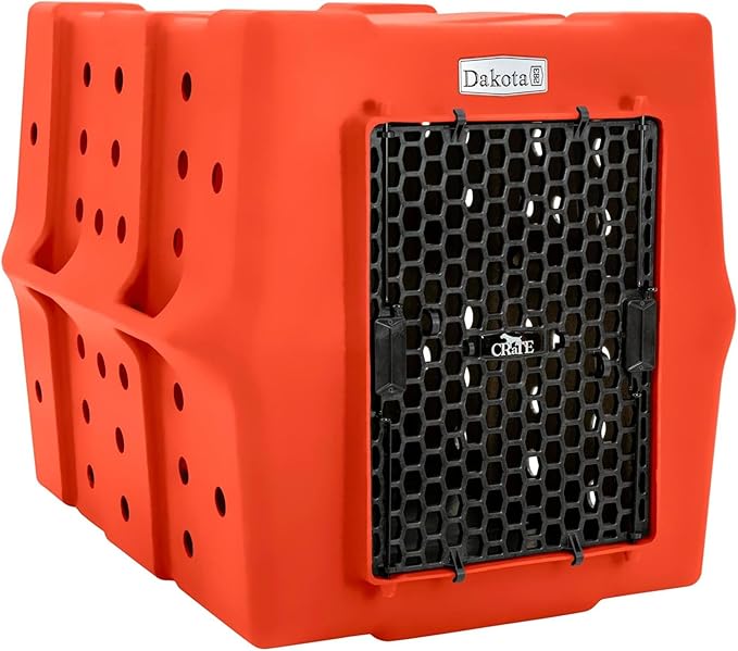 Dakota 283 Crate - Canine Rough and Tough Economy Kennel (Orange, Large)