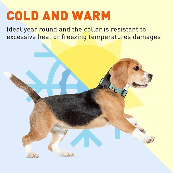 Dogline Biothane Waterproof Dog Collar with Quick Release Buckle Strong Coated Nylon Webbing with Odor- Proof for Easy Care Easy to Clean Fits Small Medium Large Dogs, Sage Green 1" W 15-23" L