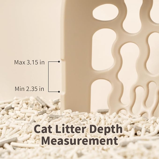 Lady N - Infinity Cat Litter Scoop: Easy Sifting with 8-Shaped Hole Design for Tofu Cat Litter and Clay Litter, Durable ABS Plastic Litter Scoop