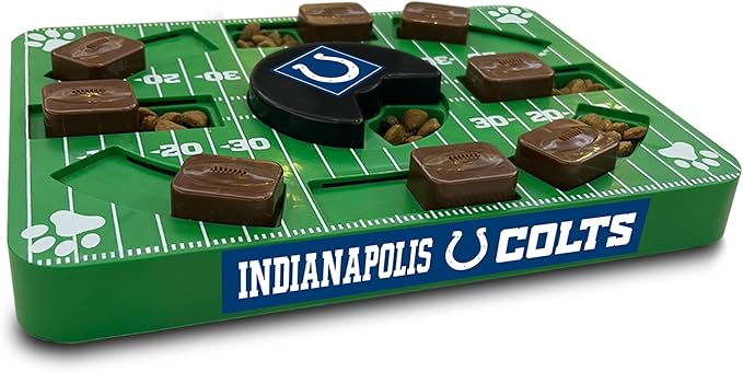 Pets First NFL Indianapolis Colts Puzzle Toy - Interactive Dog Puzzle Treat Toy