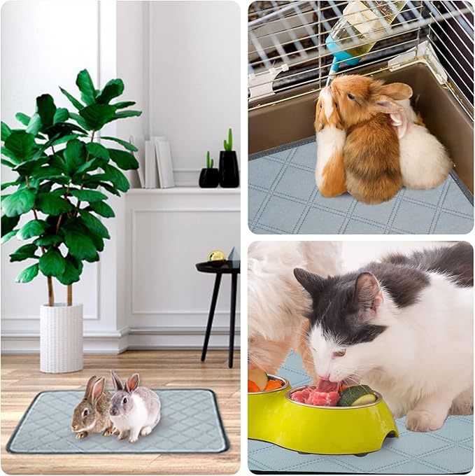 4 Pack Guinea Pig Cage Liners Washable Guinea Pig Bedding Super Absorbent | Waterproof | Non Slip| Reusable Guinea Pig Pee Pads for Small Animals Rabbit Hamster Rat - for Midwest 48" x 24"