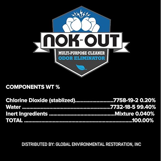 NOK OUT Odor Remover, Pet Deodorizer and Cleaning Spray, Made in the USA, 1 Gallon