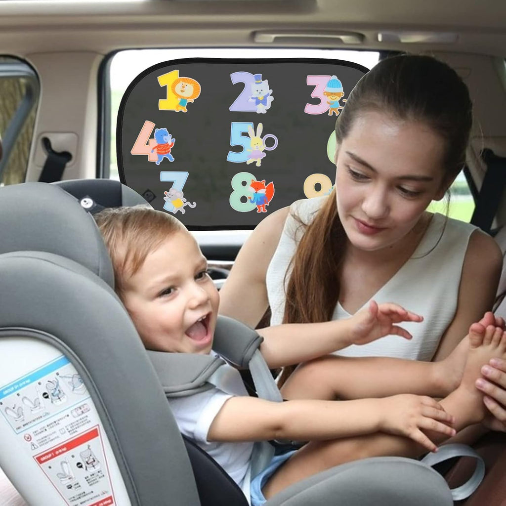 Car Window Shade for Baby -Glare Shield and UV Rays Protection for Your Child, 2-Pack-20 X 12" Window Shade (123)