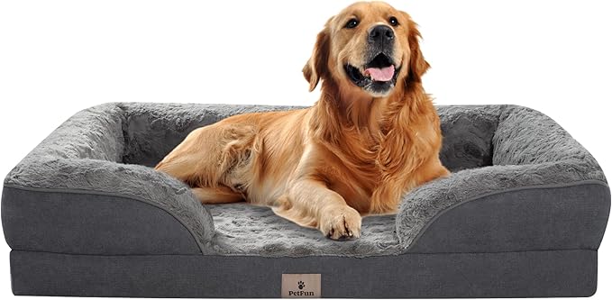 Orthopedic Dog Bed for Extra Large Dogs - XL Washable Dog Sofa Beds Large, Supportive Foam Pet Couch Bed with Removable Washable Cover, Waterproof Lining and Nonskid Bottom