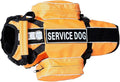 Serijoars Dog Vest Harnesses with Saddlebag Backpack for Camping & Travel - Reflective Hound Hiking Backpack Saddle Bag - Lightweight Vest Harness for Medium & Large Dogs (Orange, L)