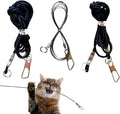Replacement Strings for Cat Wand Toy - 3-Pieces - Chew-Proof Metal String Wire and 2 Durable Paracord Strings - Heavy Chewers Pack Cat Wand Toy Refill Strings (6 Replacement Strings)