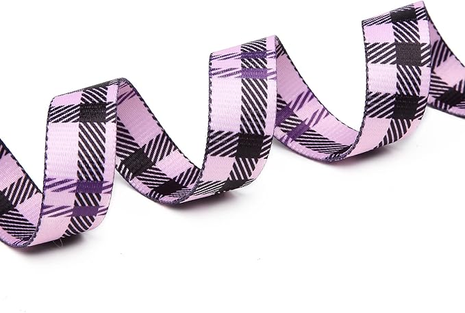 Mercano Adjustable Dog Collar - Special Design Patterns, Soft Nylon Comfortable Durable Pet Collar for Small Medium Large Dogs (S, Purple Plaid)
