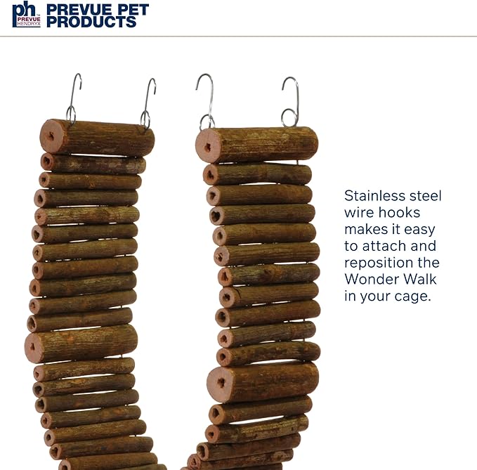 Prevue Pet Toy NAT Wonder Walk Bird Ladder, Large (62809),Brown