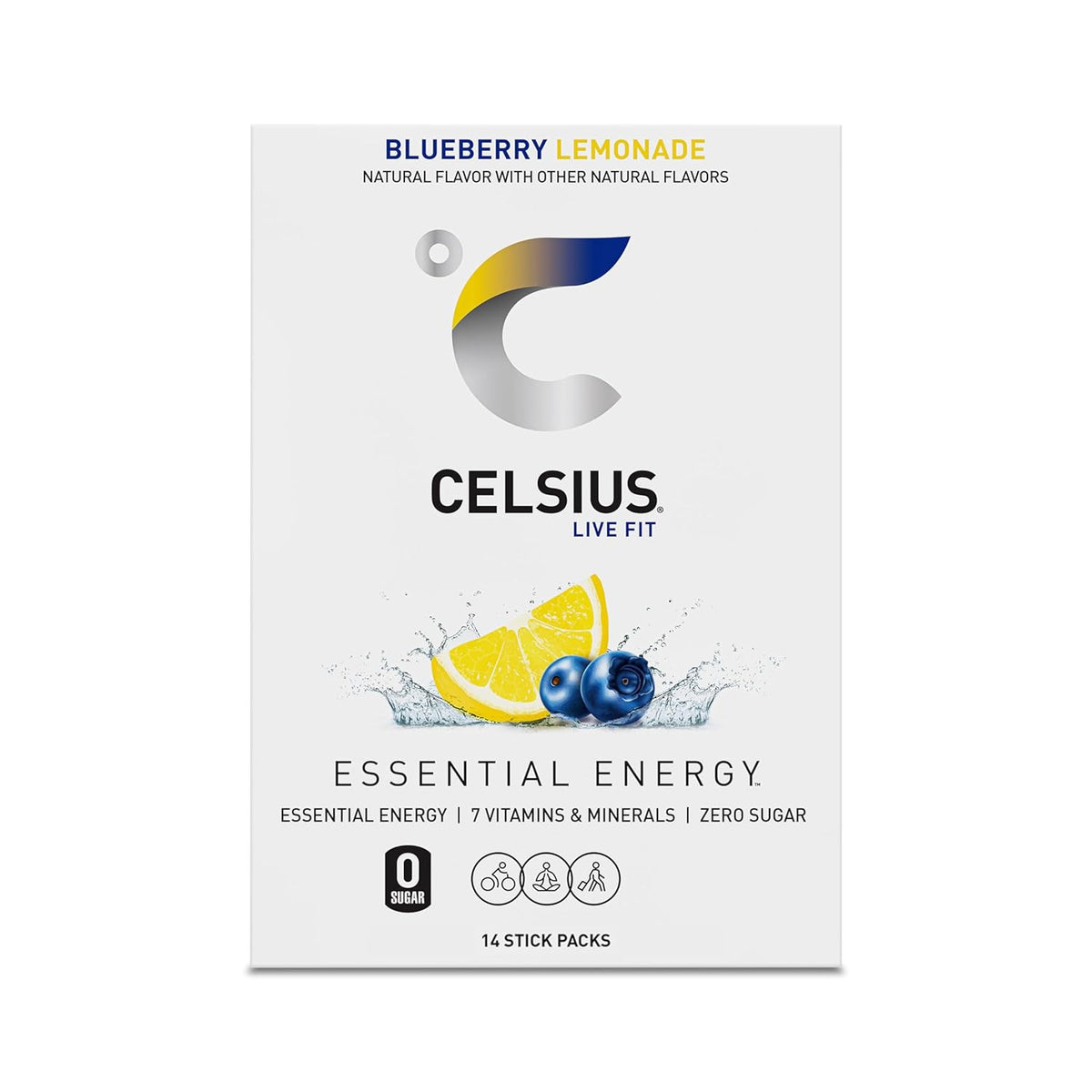CELSIUS® On-The-Go Powder Sticks Dragonfruit Lime, Essential Energy 2.8 Oz