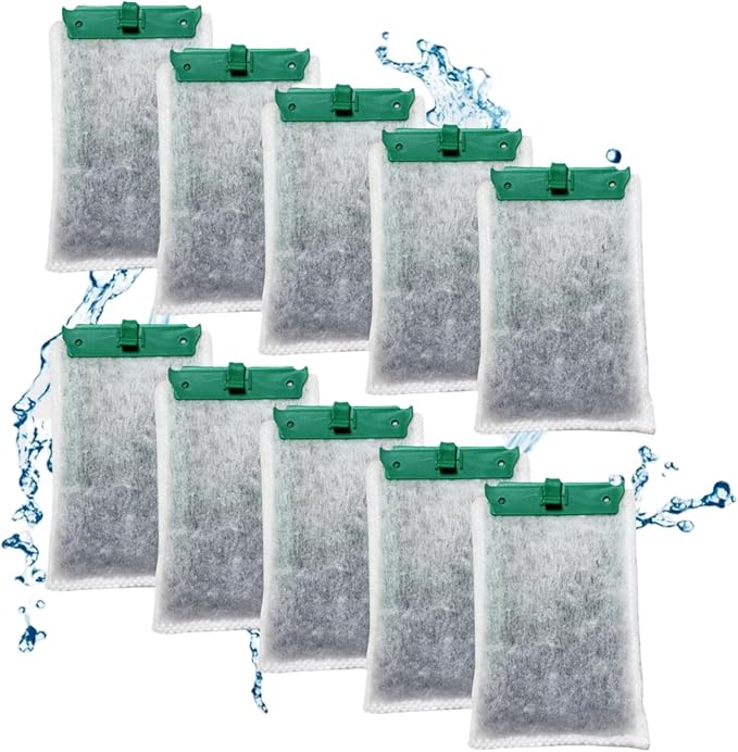 10 Pack Medium Replacement Filter Cartridges for Tetra Whisper Bio-Bag Filters, Compatible with 10i/IQ10/PF10 and ReptoFilter Aquariums
