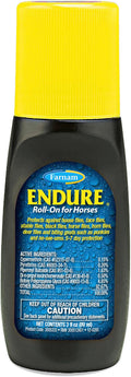 Farnam Endure Roll-On Fly Repellent for Horses, for Sensitive Areas, 3 Ounces
