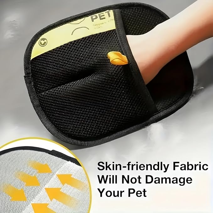 2PCS Pet Hair Remover Gloves, Pet Hair Removal Tool, Reusable Removal Tool for Couch, Furniture, Carpet, Car Seat, Cat Grooming Tools