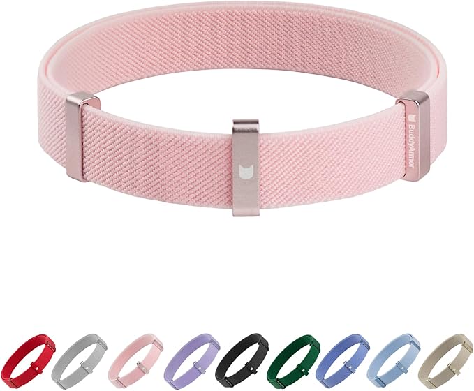 Safety Cat Collar - U.S. IDA Gold Awarding Design, Elastic Quick Release, Non Breakaway - Lightweight for Kitten, Neck Fit 7.8'-15.7' for All Small Large Cat,M(Blush Pink)