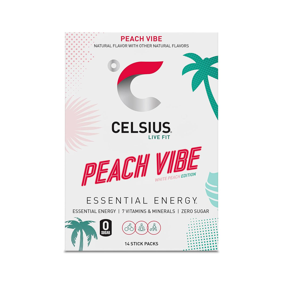 CELSIUS® On-The-Go Powder Sticks Dragonfruit Lime, Essential Energy 2.8 Oz
