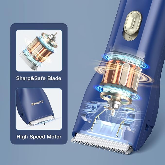 Dog Cat Home Hair Waterproof Clipper Portable Electric USB Rechargeable Pet Grooming Tools Low Noise Shaver Cordless Trimmer for Small and Large Pets