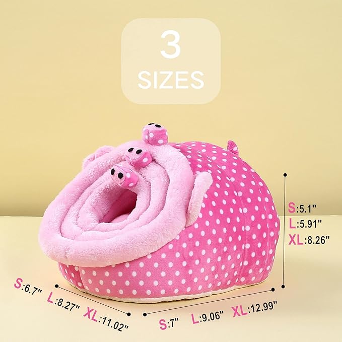 JanYoo Animal Bed Guinea Pig Accessories Cage Habitat Toy Hideout House Washable