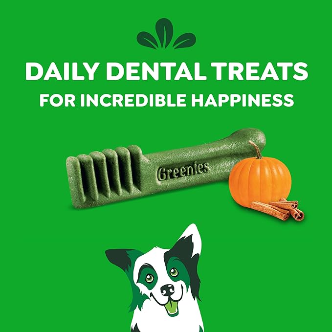 Greenies Petite Dental Dog Treats, Pumpkin Spice Flavor, Limited Edition, 12 oz. Pack (20 Treats)