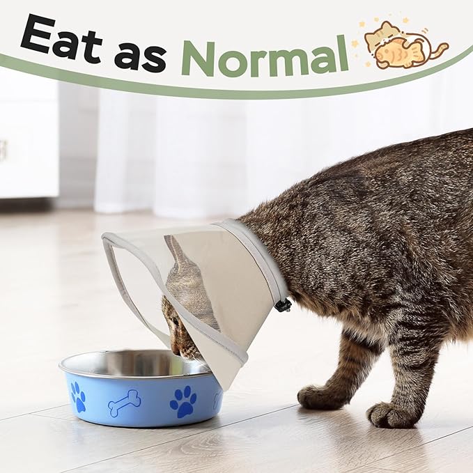Cat Cone Collar Soft: Comfortable Waterproof Mesh Recovery Cone After Surgery to Stop Licking and Scratch, Alternative to Plastic Elizabeth Head/Neck Cone
