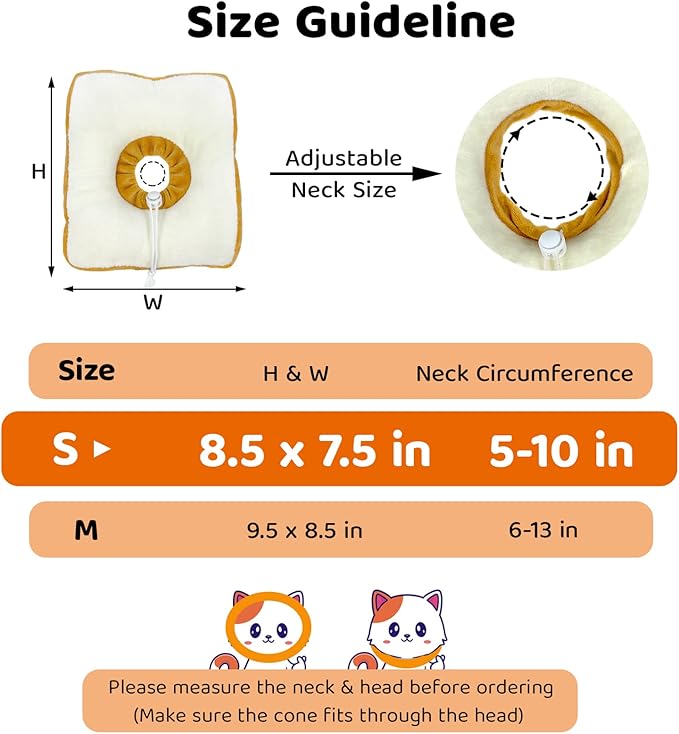Amakunft Adjustable Cat Cone Collar Soft, Cat Recovery Collar, Cone for Cat After Surgery, Cat Neck Cone, Elizabethan Collar for Cat and Kitten