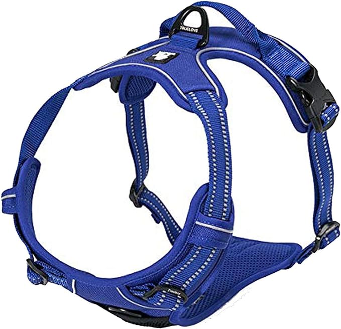 TRUE LOVE Adjustable No-Pull Dog Harness Reflective Pup Vest Harnesses Comfortable Control Brilliant Colors Truelove TLH5651(Royal Blue,XS)