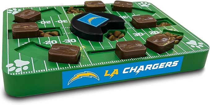 Pets First NFL Los Angeles Chargers Puzzle Toy - Interactive Dog Puzzle Treat Toy