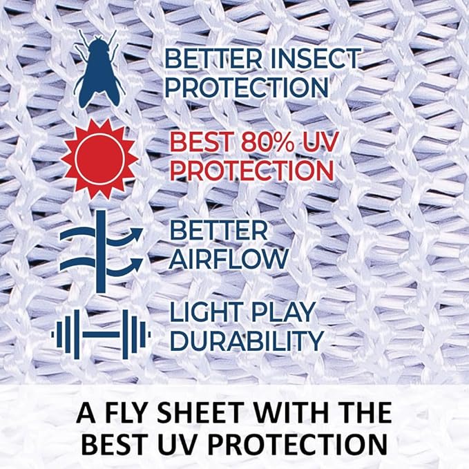 Schneiders Soft Interlock Mesh II Horse Fly Sheets | Superior UV & Insect Protection | Versatile Euro Fit Option | Reflective Safety Design