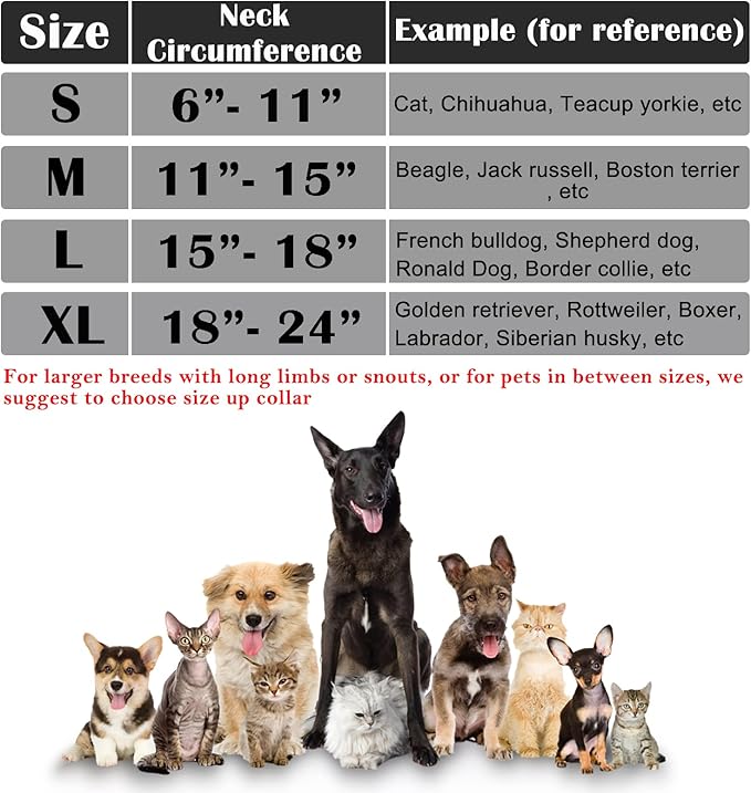 Katoggy Inflatable Cone Collar for Dogs After Surgery, Soft Adjustable Blow up Donut E-Collar for Small Medium Large Dogs and Cats