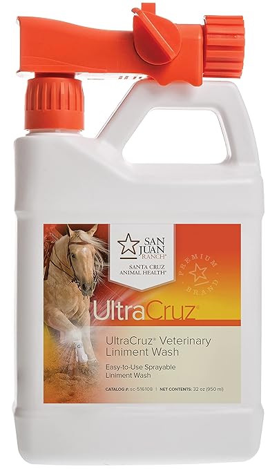 UltraCruz® Veterinary Liniment Wash for Horses, 32 oz with Travel Sprayer