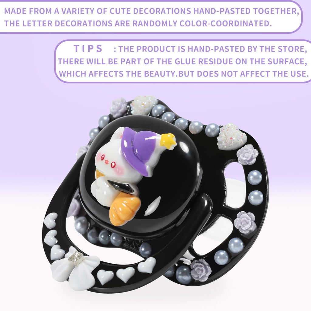 CutiePlusU Large Size Pacifier DIY Handmade Big Shield- White