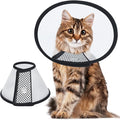 Vivifying Cat Cone, Adjustable Recovery Pet Cone, Lightweight Plastic Elizabethan Collar for Large Cats and Small Size Dogs