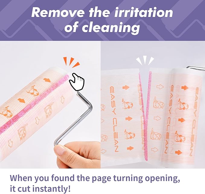 Lint Roller Refills 6.3 inch Bulk 6Rolls Total 300 Sheets Extra Sticky Lint Remover