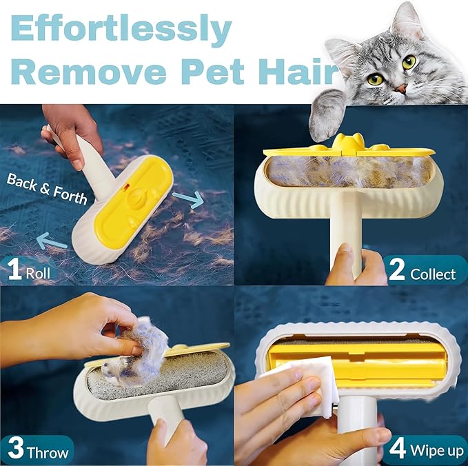 Pet Hair Removal Tool - Reusable for Pet, Portable Dog and Cat Hair Remover