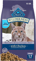 Blue Buffalo Wilderness Nature's Evolutionary Diet High-Protein, Grain-Free Natural Dry Food for Adult Cats, Chicken, 9.5-lb Bag