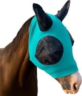 Horse Fly Mask - Arab Equine Fly Mask with Full Coverage for Eye & Ear - Stretchable, UV & Sun Protection Flymask for Horses, Ponies & Mini Horses - Horse Face Cover for Pasture & Trail - Teal
