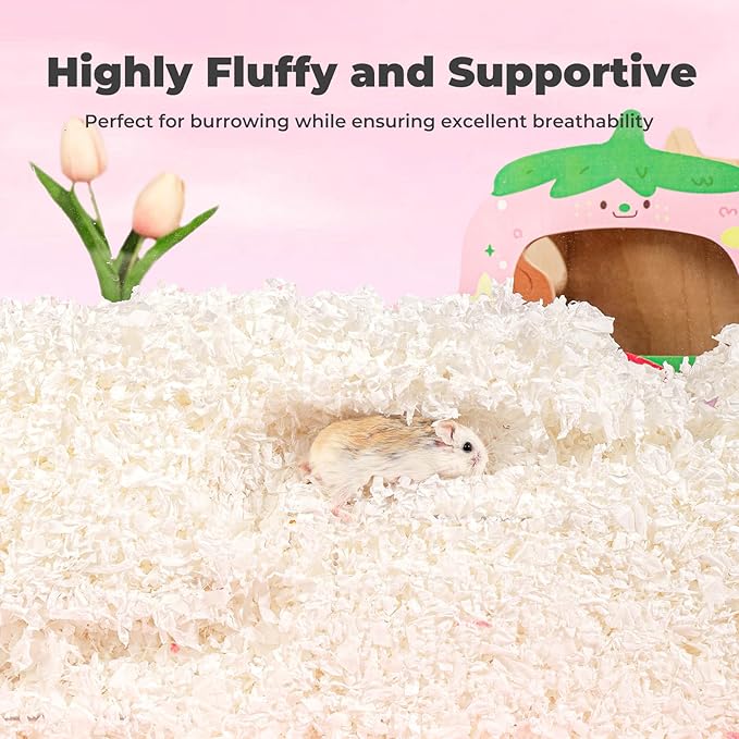 mini&moe Guinea Pig Bedding 25 Liters: Dust-Free and Odor Control Moisture Absorbent Natural Paper Small Pet Bedding - for Guinea Pigs, Hamsters, Rabbits, and Small Animal