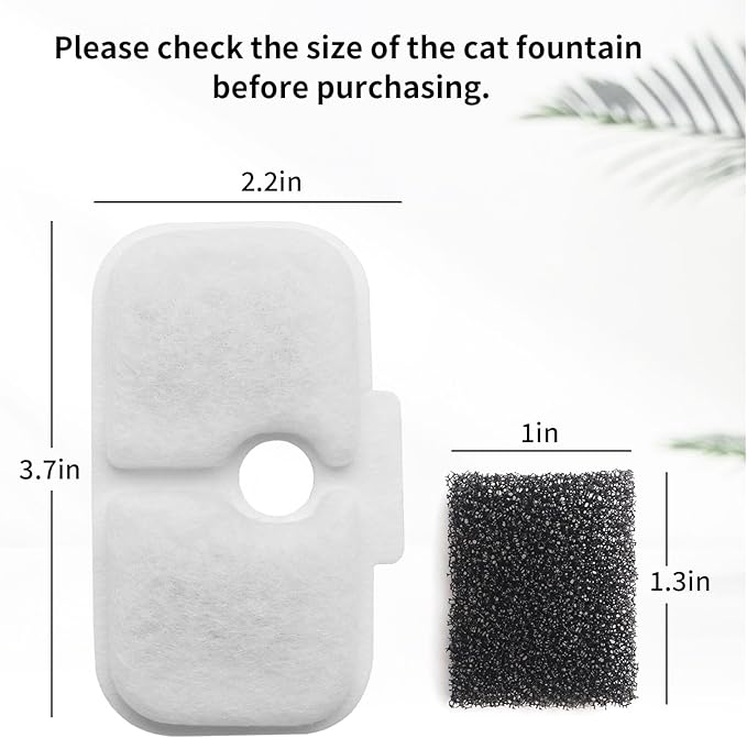 8 Pack Cat Fountain Filters & Sponges - No Trim Fit for PETLIBRO Dockstream PLWF Series (005/105/115/305) - Multi-Cat Homes