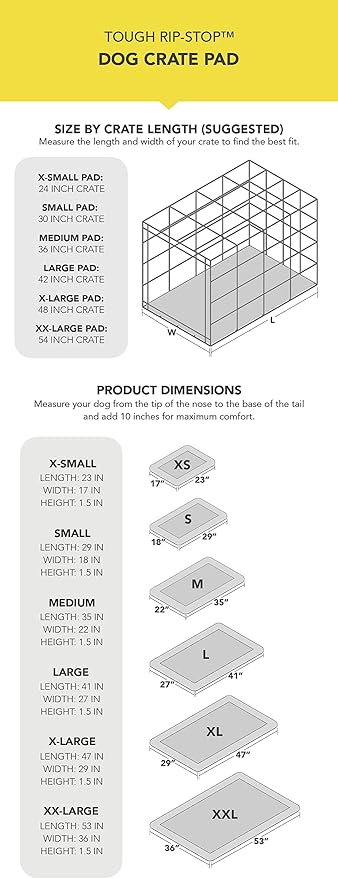 K9 Ballistics Tough Ripstop Dog Crate Pad - Durable & Machine Washable with Non-Skid Bottom and 120-Day Warranty, Fits 42" Wire Crates - Large, Blue Quartz