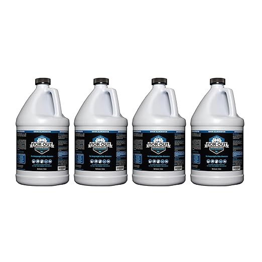 NOK OUT Odor Remover, Pet Deodorizer and Cleaning Spray, Made in the USA, 1 Gallon, 4-Pack