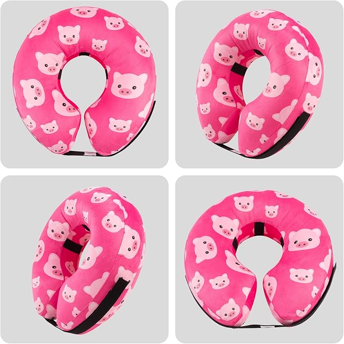 CuteBone Inflatable Dog Neck Donut with Removable Soft Fleece Covers for Small/Medium/Large Dogs and Cats After Surgery GWB01XL