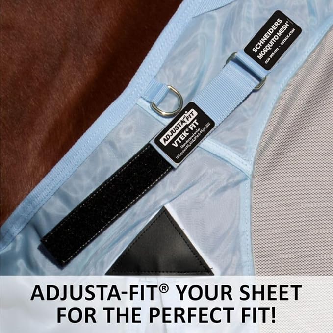 Schneiders Adjusta-Fit Mosquito Mesh Hybrid II Horse Fly Sheets | Ultimate Insect & UV Protection for Equine Comfort