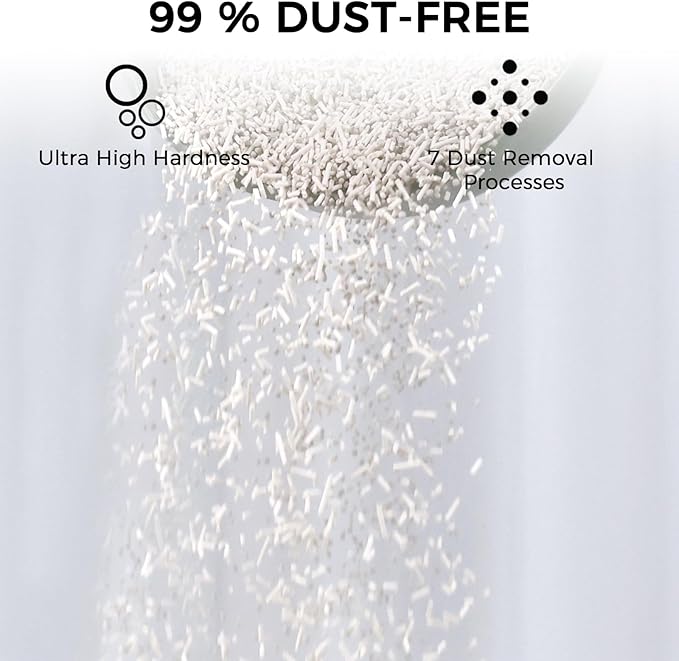 Mixed Cat Litter Fast Clumping,Ultra Absorbent,Natural Ingredients Litter,Water Dissolvable,Dust-Free,Low Tracking Bentonite Tofu Litter Odor Control(Original, 11 Pounds)