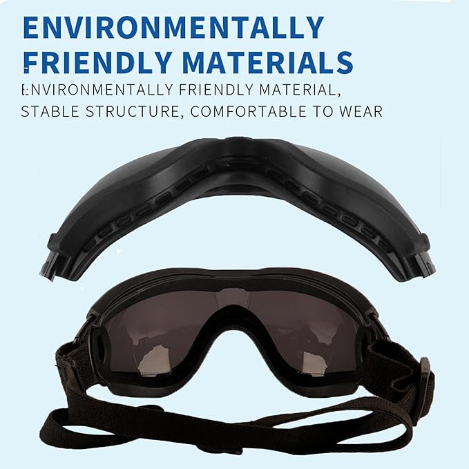 Small Dog Sunglasses with Adjustable Strap UV Protection, Winproof Puppy Sunglasses, Suitable for Dogs Eyes Protection，Soft Dog Goggles