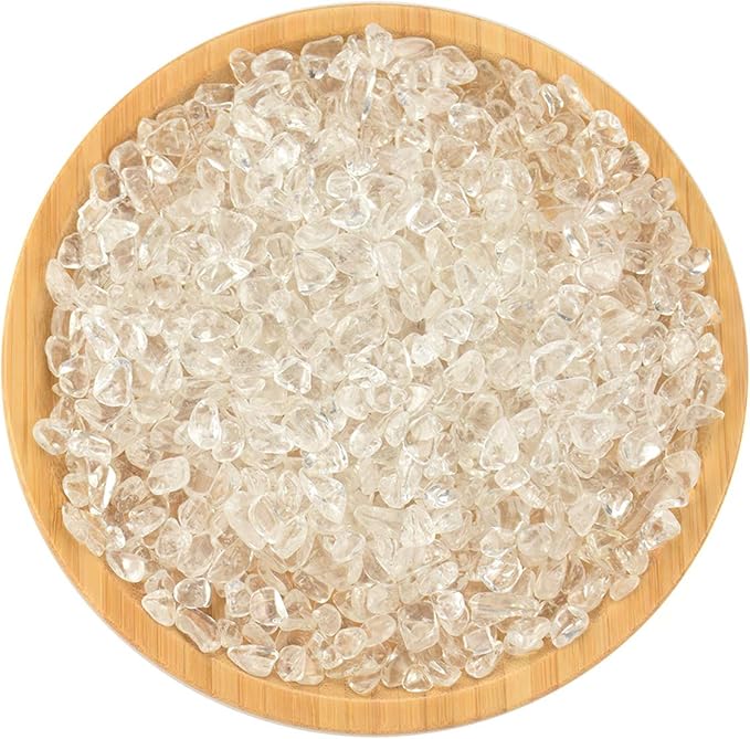 WAYBER 1 Lb/460g Natural White Clear Quartz Crystal Stones Irregular Aquarium Pebble Decorative Rocks Gravels Sands for Turtle Tank//Terrarium/Flowerpot/Vase Decoration (Fill 1 Cup)