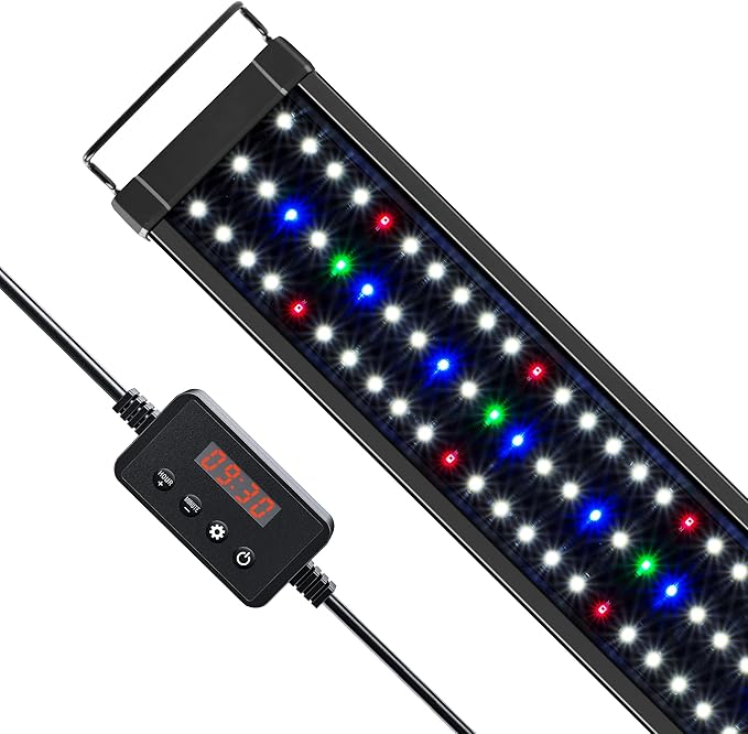 NICREW ClassicLED Plus LED Aquarium Light with Timer, 21 Watts, for 30 to 36 Inch Fish Tank Light, Daylight and Moonlight Cycle