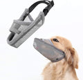 Crazy Felix Nylon Dog Muzzle for Small Medium Large Dogs Dachshund Beagle Poodle Labrador, Air Mesh Breathable and Drinkable Pet Mouth Guard for Anti-Biting Chewing Scavenging(XXS, Grey)