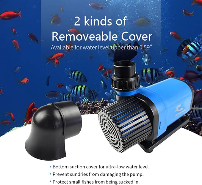 CONQUERALL 2110GPH 40W 16.5ft DC Return Pump with Controller CHS-8000 24V Circulation 3 Year Warranty for Ponds Gardens Fountains Sump Marine Aquaculture Aquariums
