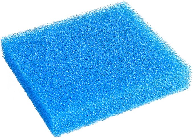 AQUANEAT Aquarium Filter Sponge Open Cell Foam Sheet Bio Sponge Filter Media Pad HMF Fish Tank Sump Divider (11" Lx 10.25" W x 2" H, Blue)